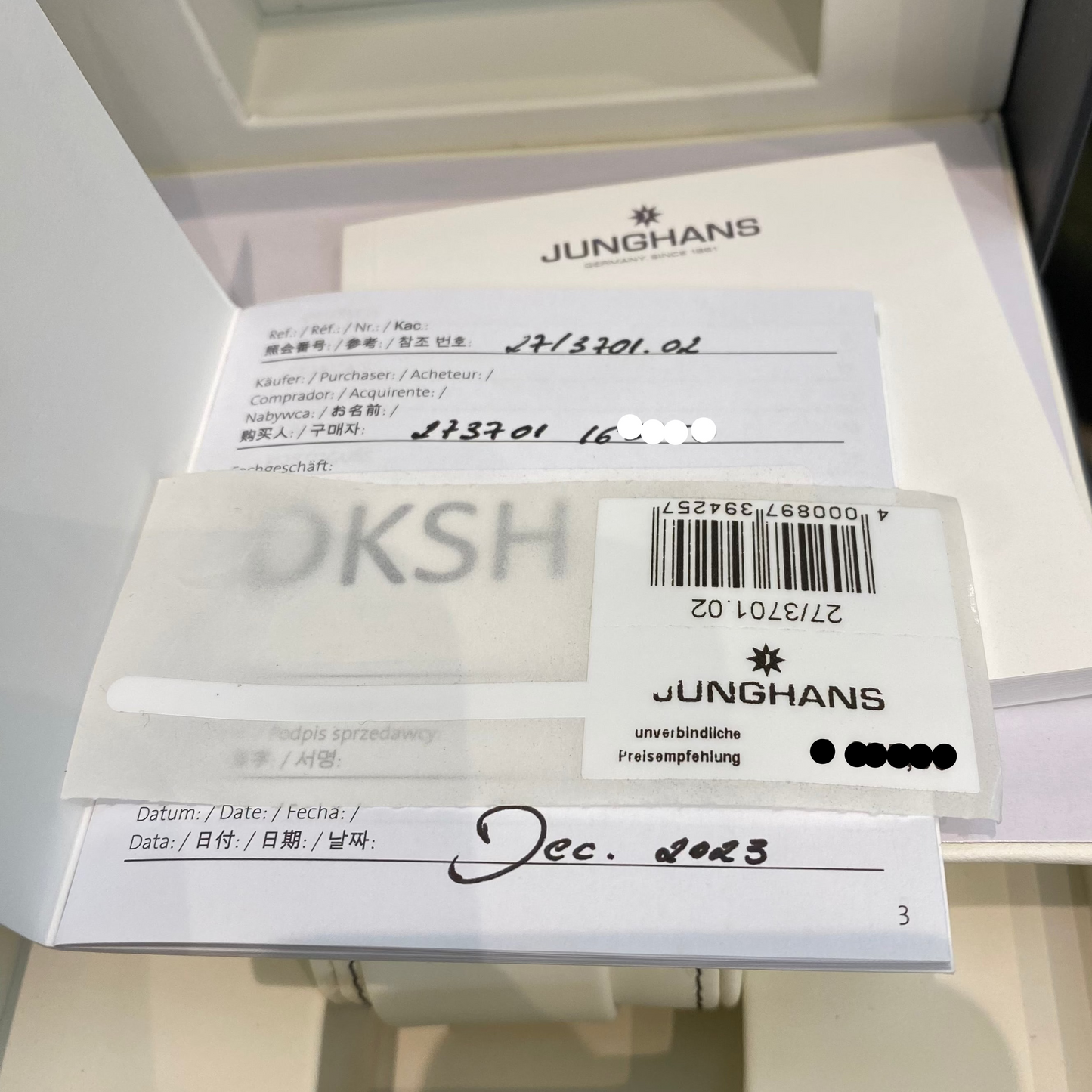 Junghans Max Bill Handaufzug 34mm Brown Dial on Brown Leather Strap 27/3701.02