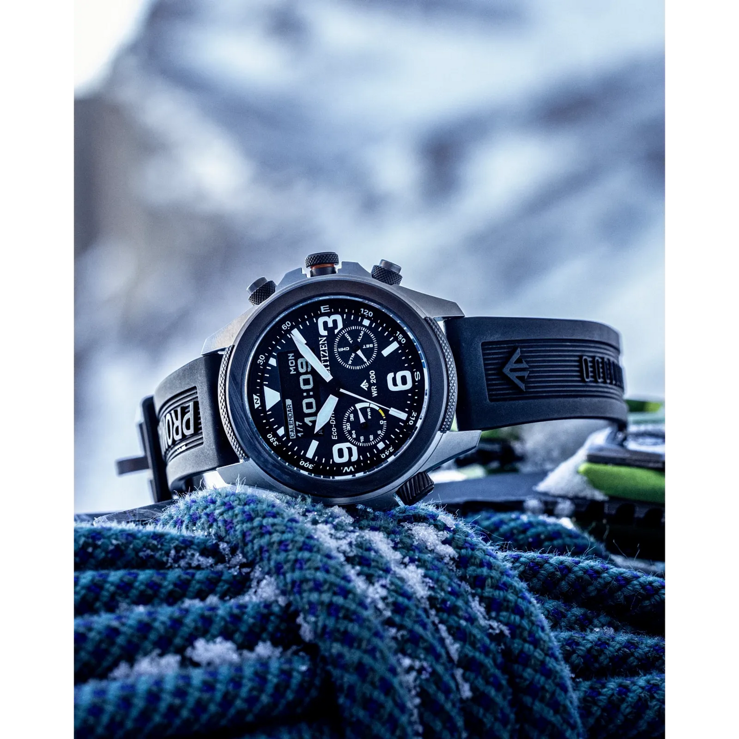 Citizen Promaster Land U822 Eco-Drive Black PU Strap JV1007-07E