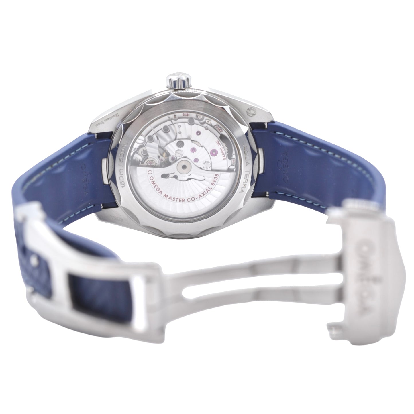 Omega Seamaster Aqua Terra 150M Worldtimer 43mm Co-Axial Blue Teak Dial Rubber Strap 220.12.43.22.03.001