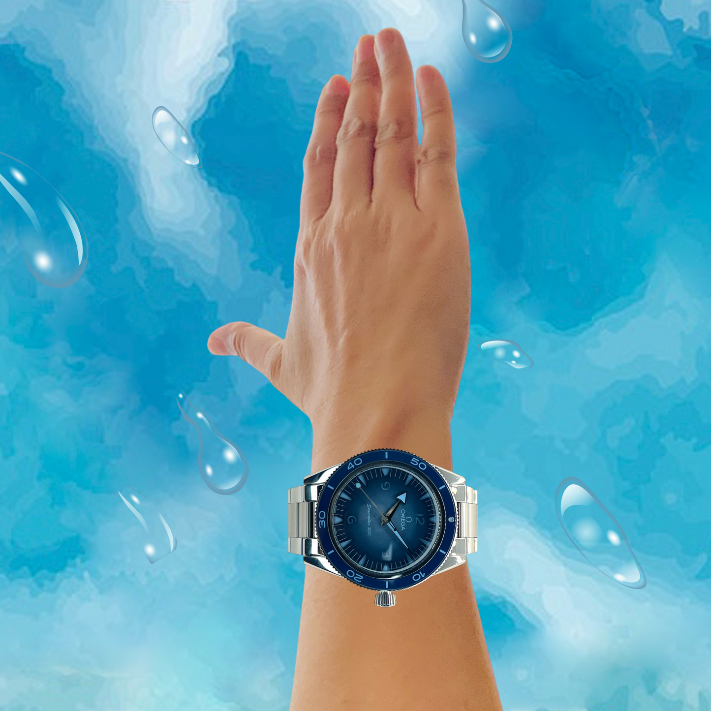 Omega Seamaster 300 Summer Blue Co-Axial 41mm Steel on Steel 234.30.41.21.03.002