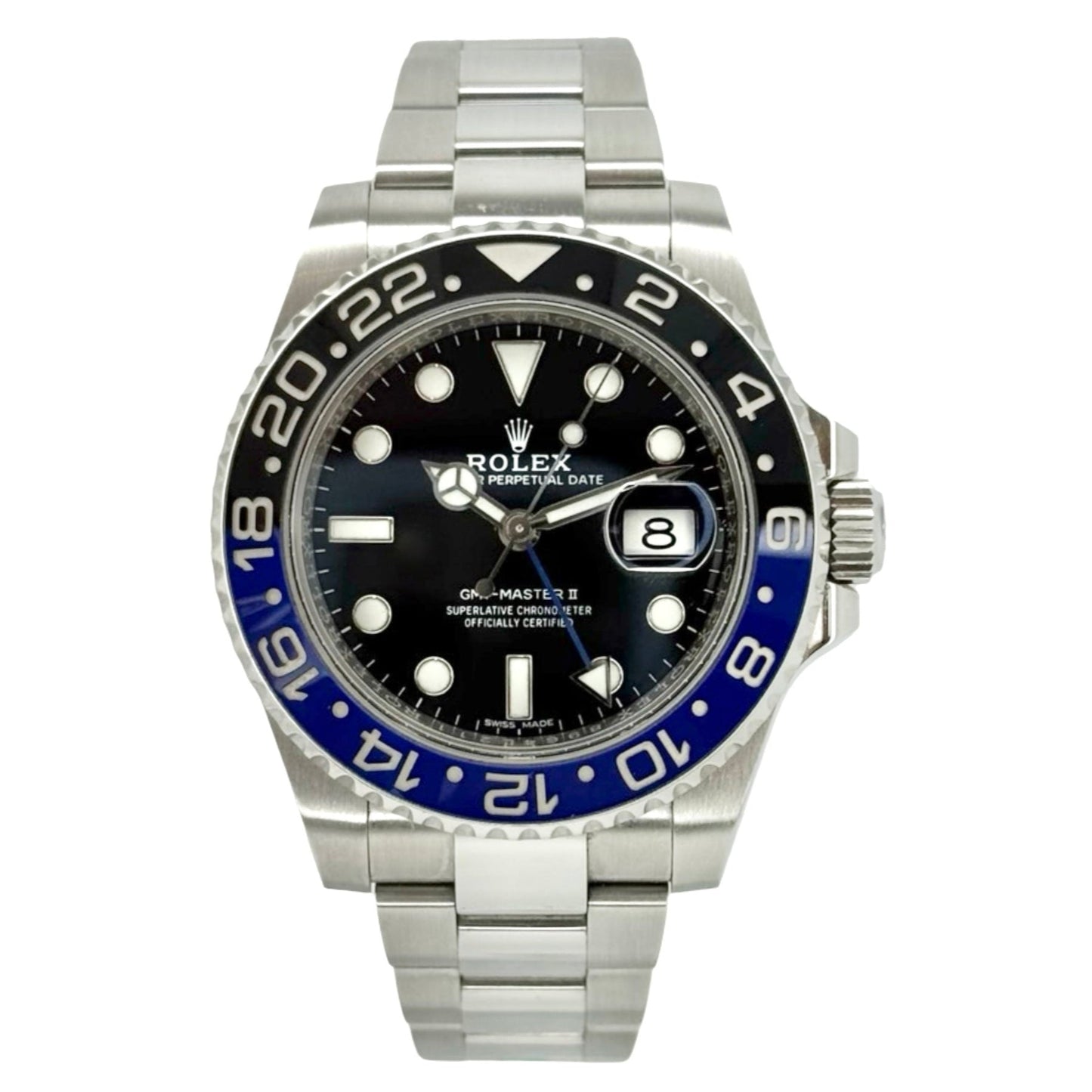 Rolex Oyster Perpetual GMT-Master II Batman Oystersteel Black Dial Oyster Bracelet 116710BLNR
