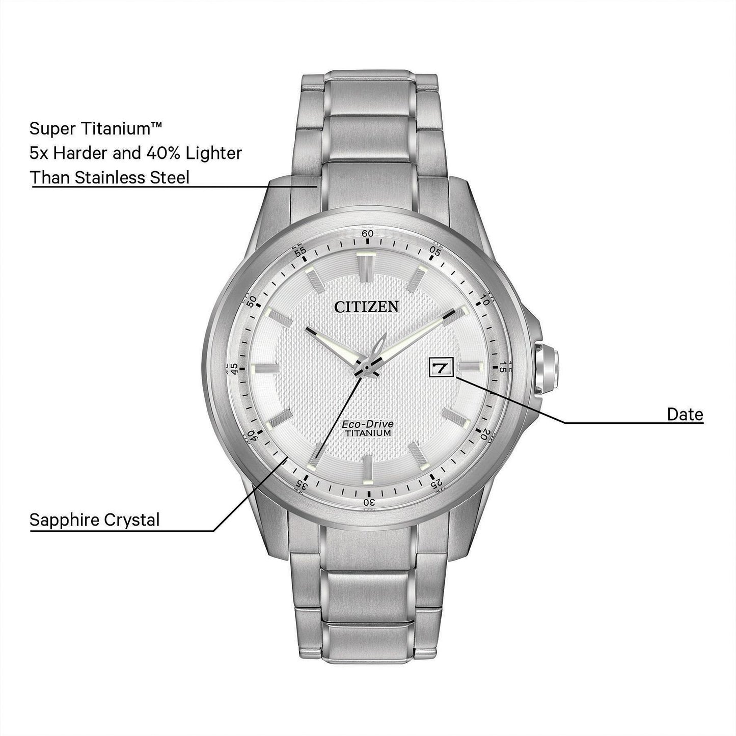 Citizen Chandler White Dial Super Titanium AW1490-50A