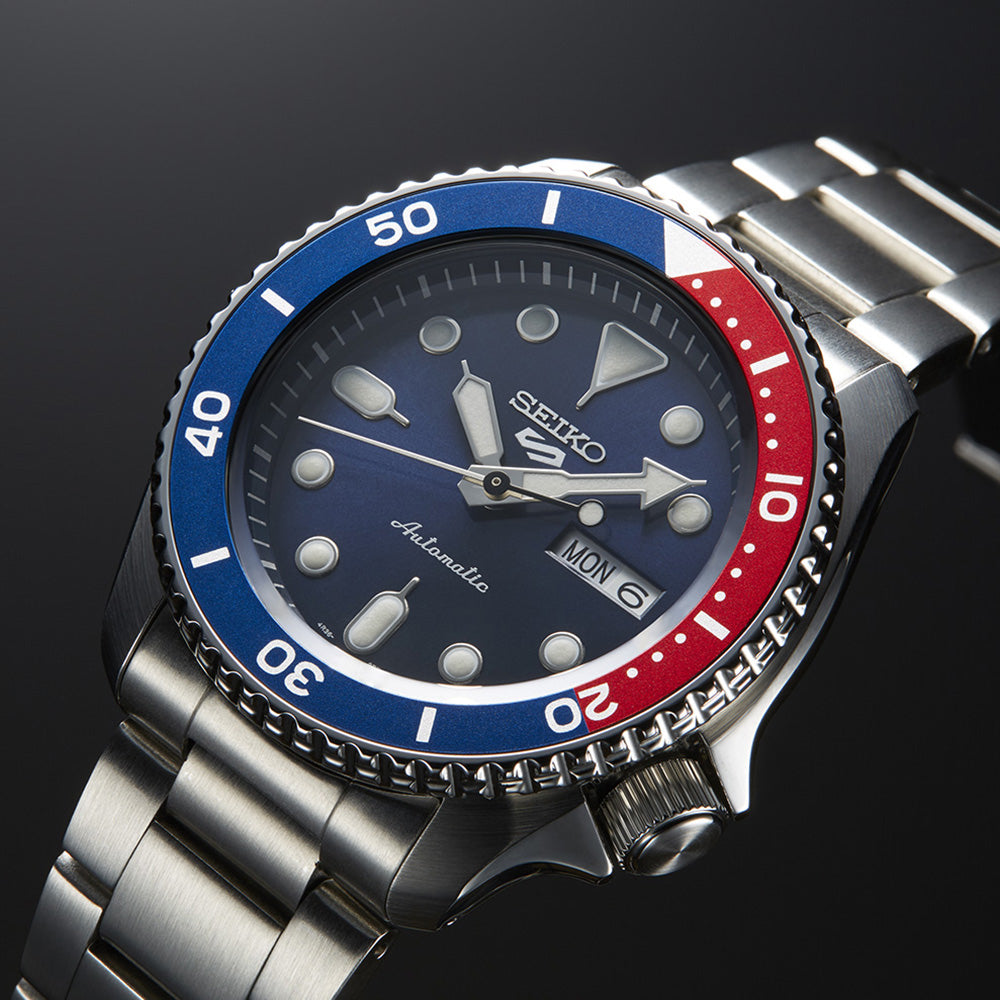 Seiko 5 Sports SKX Series Automatic Blue Dial Blue/Red Bezel SRPD53