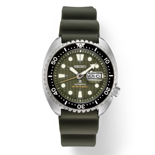 Seiko Prospex Automatic Diver Green Dial Green Strap SRPE05