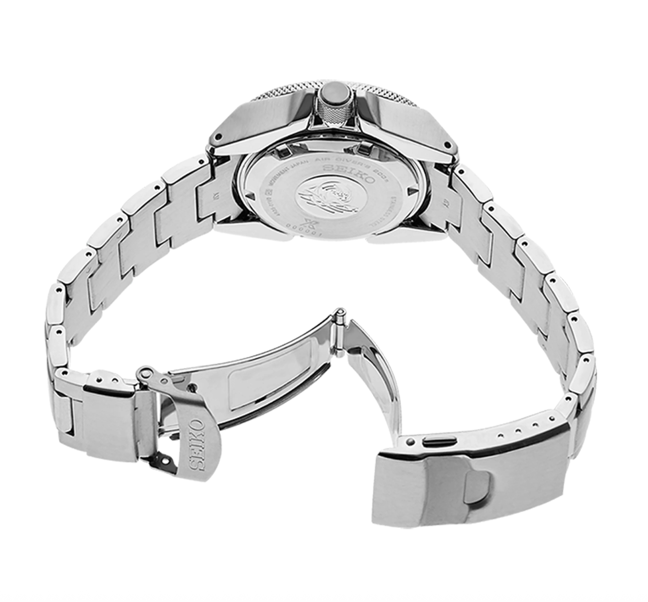 Seiko Prospex Automatic Diver Black Dial Stainless Steel Bracelet SRPF03