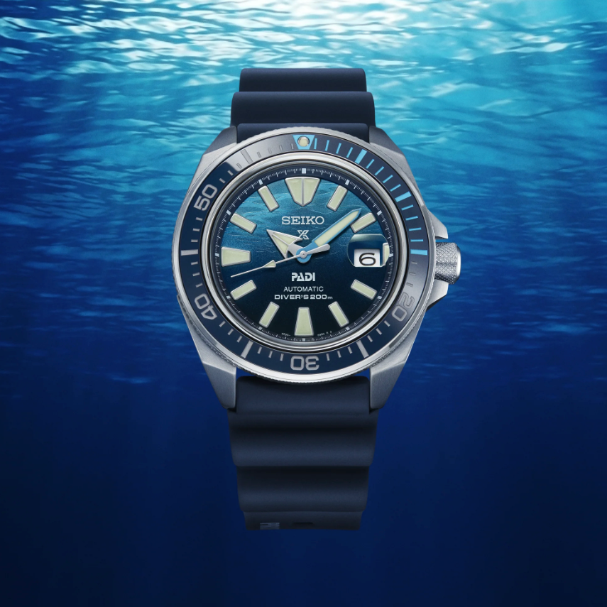 Seiko Prospex PADI Special Edition Automatic Blue Dial Blue Silicone Strap SRPJ93