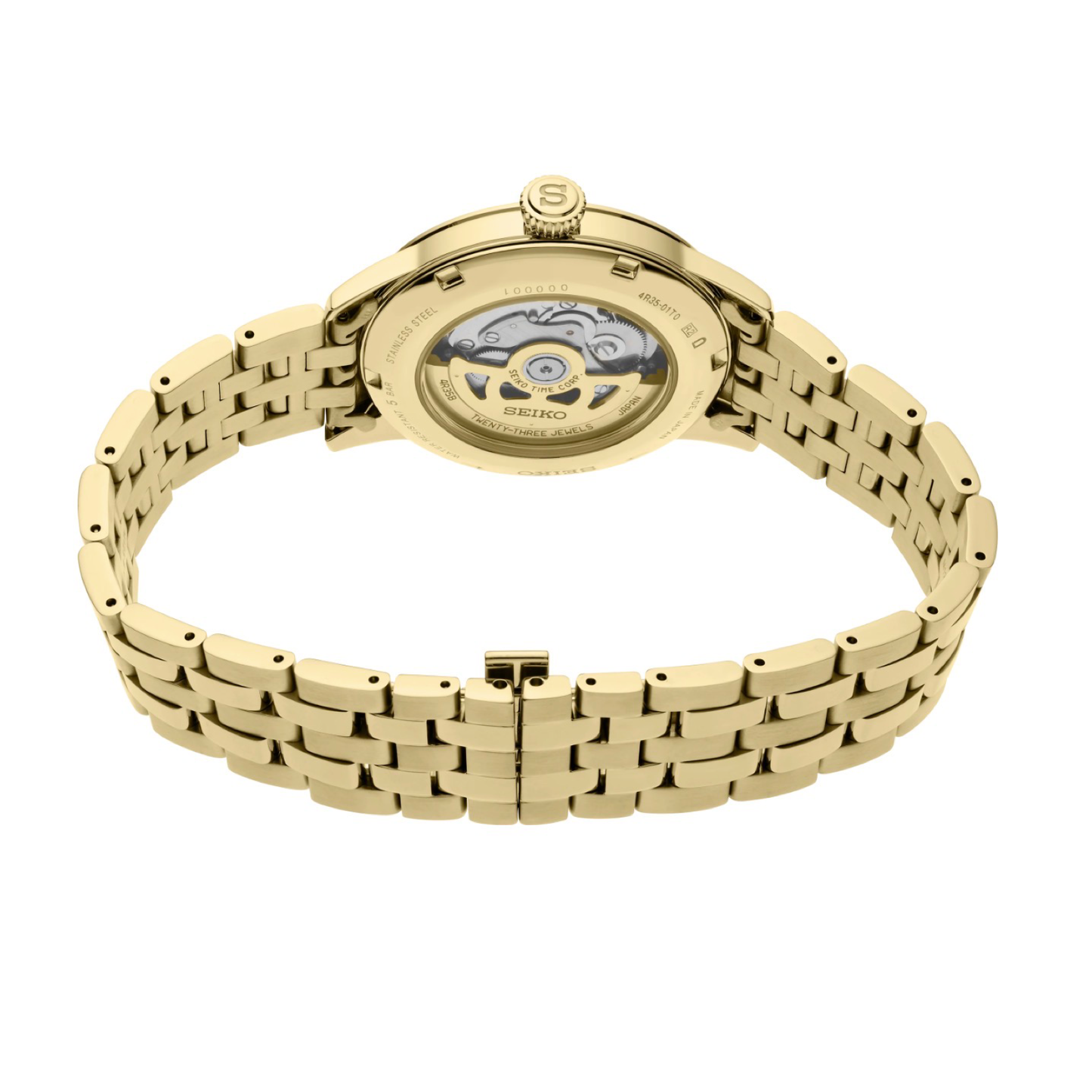 Seiko Presage Cocktail Time U.S. Special Creation Automatic Gold Finish Stainless Steel SRPK46