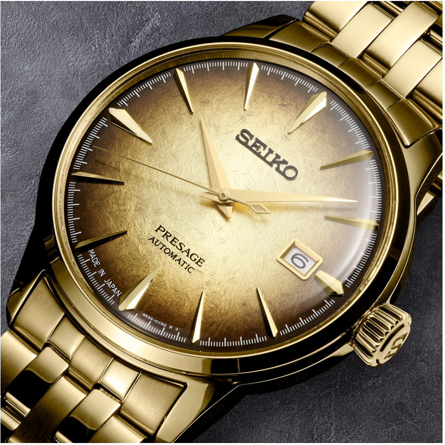 Seiko Presage Cocktail Time Automatic Gold Dial SRPK48