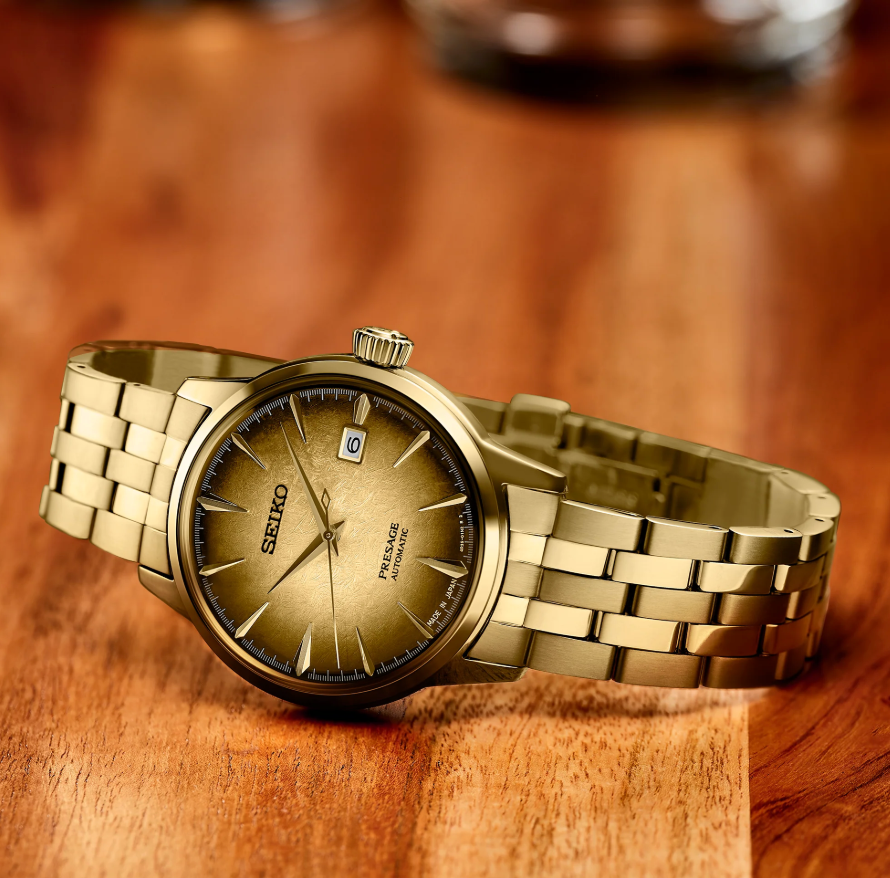 Seiko Presage Cocktail Time Automatic Gold Dial SRPK48