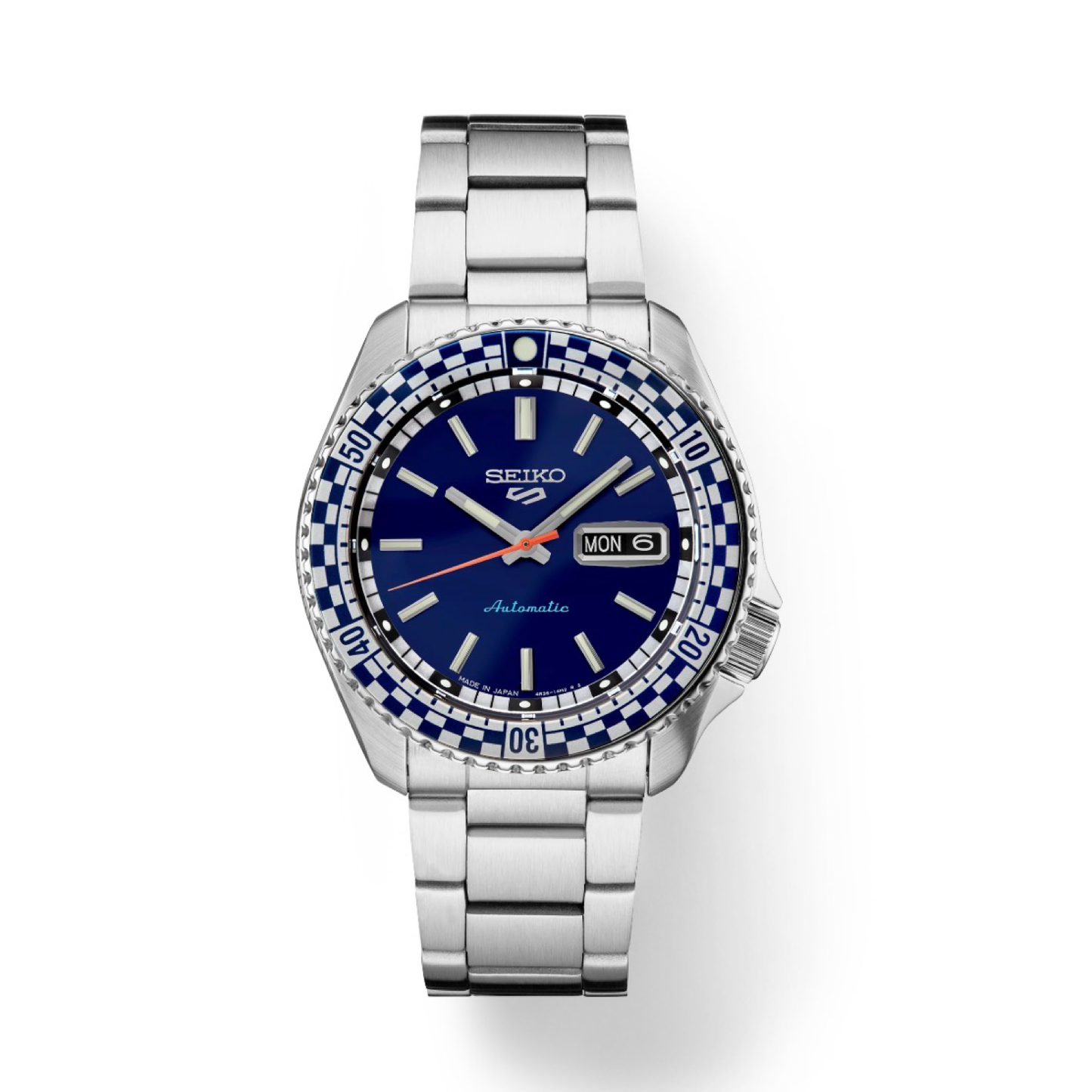 Seiko 5 Sports Special Edition Automatic Blue/White Checker Bezel SRPK65