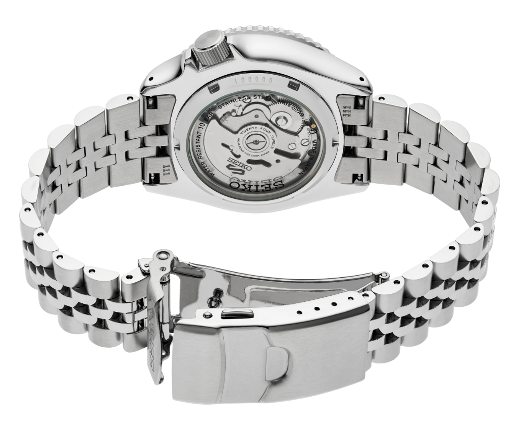 Seiko 5 Sports SKX Series Automatic GMT Silver Sunray Dial Stainless Steel Bracelet SSK033