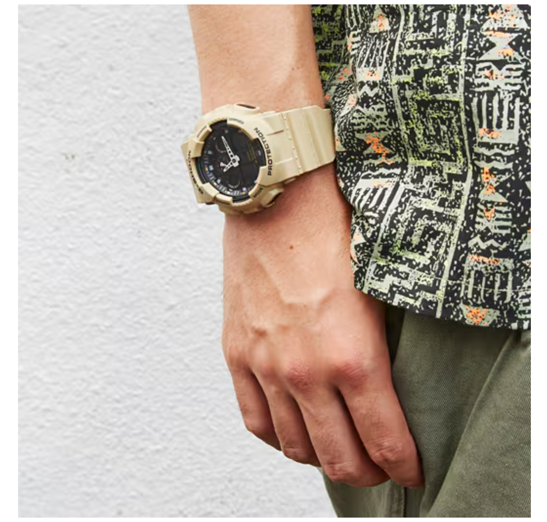 G-Shock Bi-Color Molding Analog-Digital Beige GA100L-8A