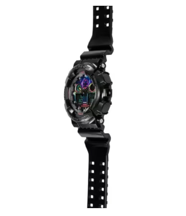 G-Shock Analog-Digital Virtual Rainbow Glossy Black GA100RGB-1A