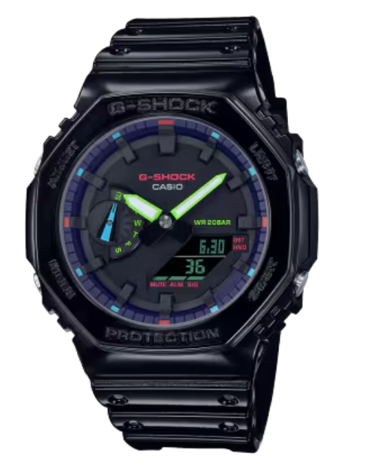 G-Shock Virtual Rainbow Analog Digital Black GA2100RGB-1A