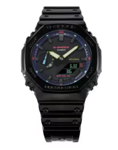 G-Shock Virtual Rainbow Analog Digital Black GA2100RGB-1A