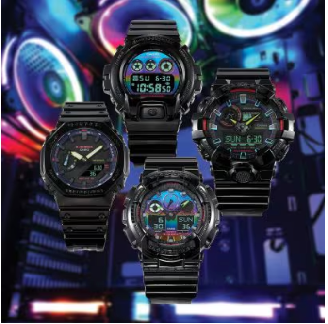G-Shock Virtual Rainbow Analog Digital Black GA2100RGB-1A
