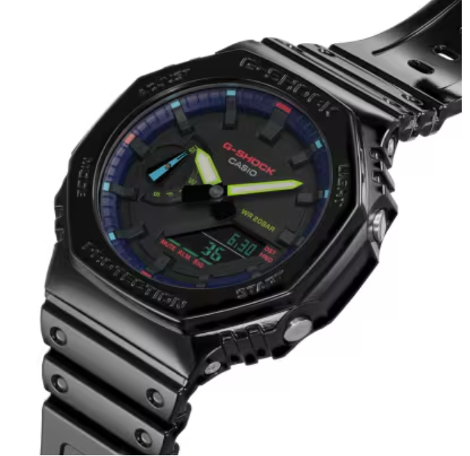 G-Shock Virtual Rainbow Analog Digital Black GA2100RGB-1A