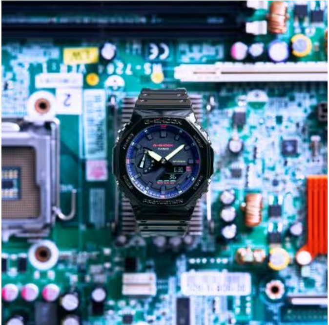 G-Shock Virtual Rainbow Analog Digital Black GA2100RGB-1A