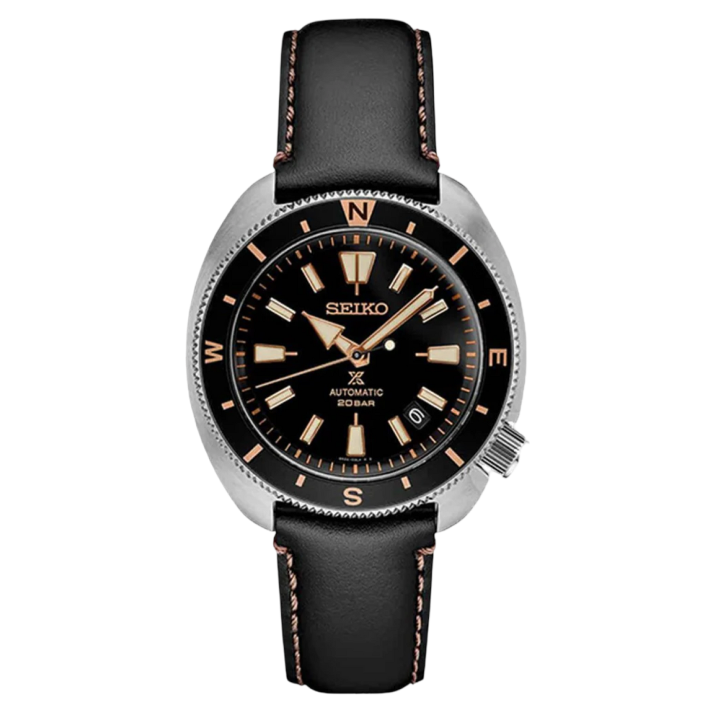 Seiko Prospex Land Tortoise Edition Automatic Black Dial Black Leather Strap SRPG17