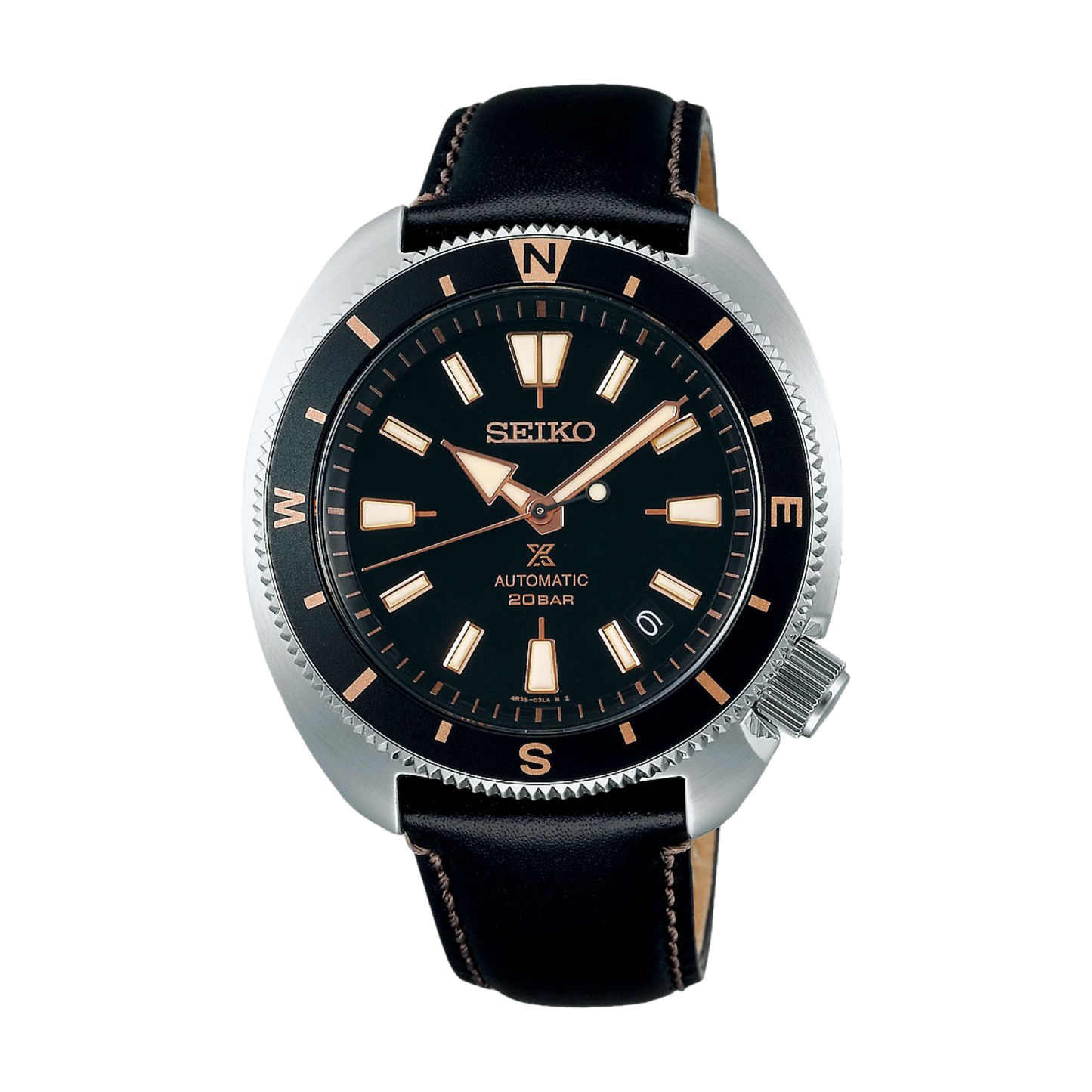 Seiko Prospex Land Tortoise Edition Automatic Black Dial Black Leather Strap SRPG17