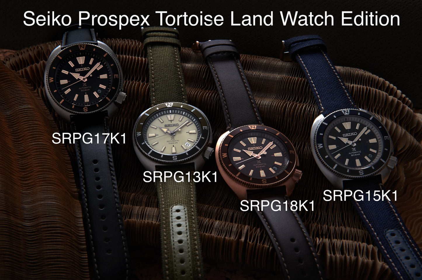 Seiko Prospex Land Tortoise Edition Automatic Black Dial Black Leather Strap SRPG17