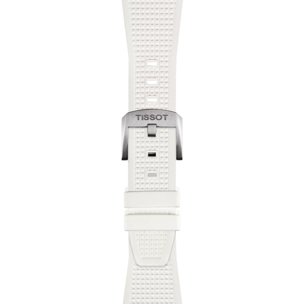 Tissot PRX 40mm Quartz White Fully Luminous Dial White Rubber Strap T137.410.17.011.00