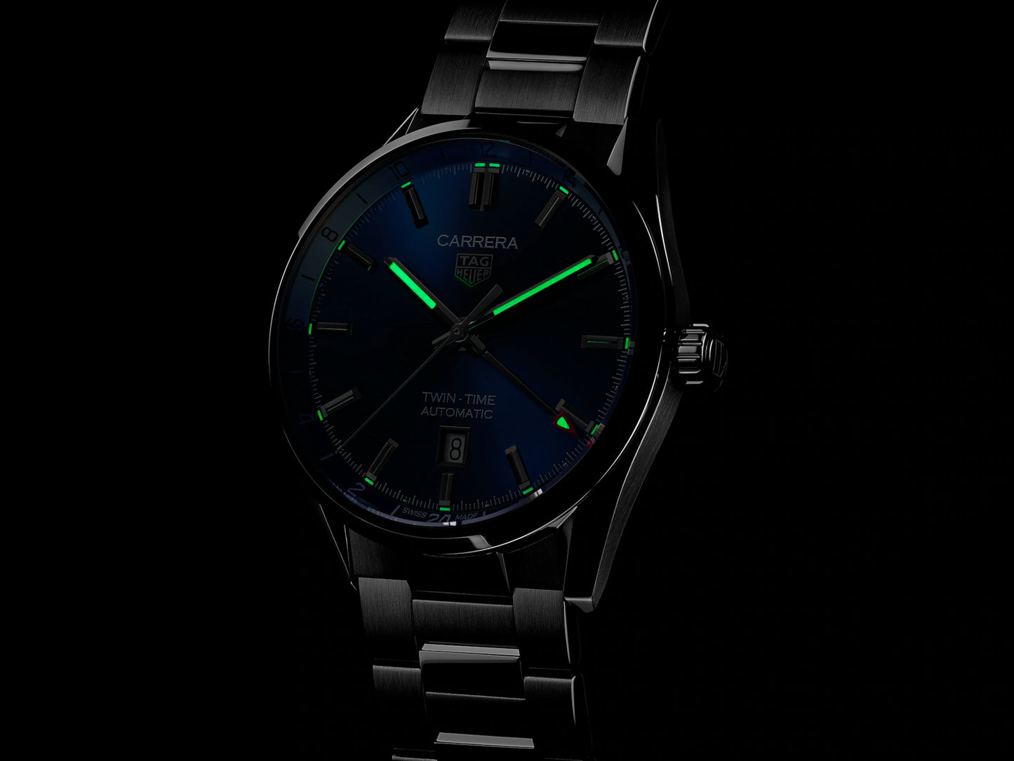 TAG Heuer Carrera Twin Time Blue Sunray Dial WBN201A.BA0640