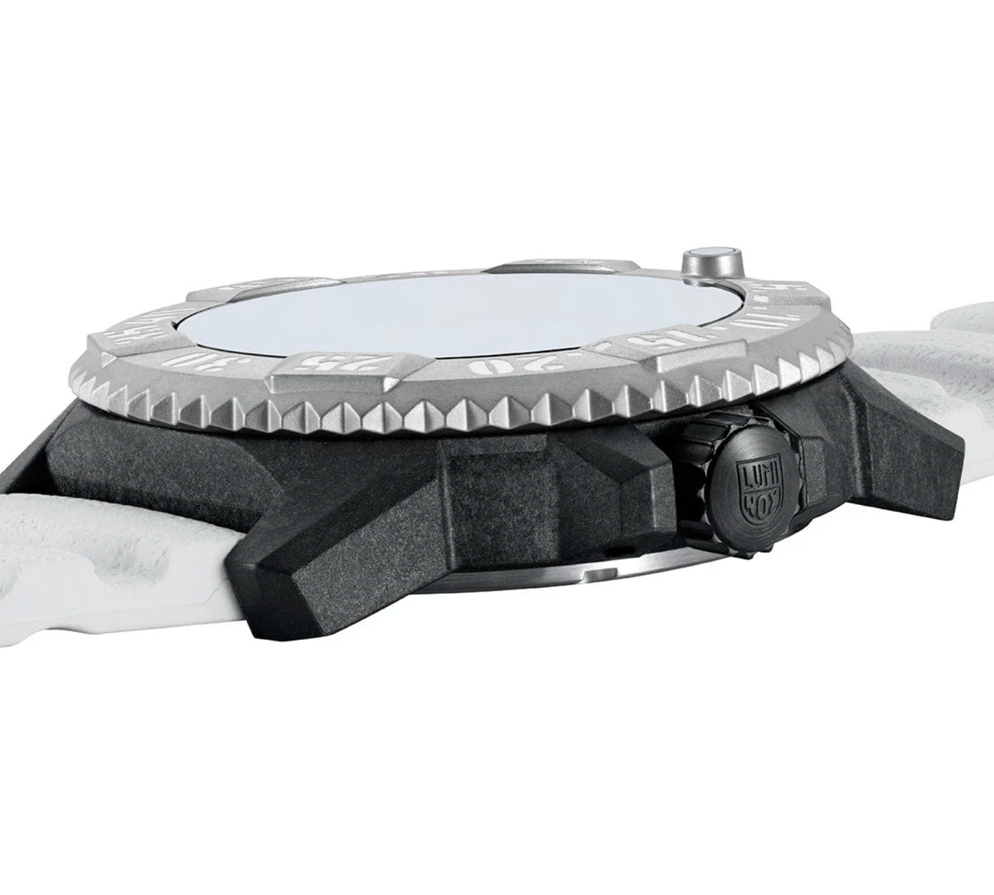 Luminox MIL-SPEC Military Dive Watch 46mm Black Dial White Rubber Strap XL.3359.SET