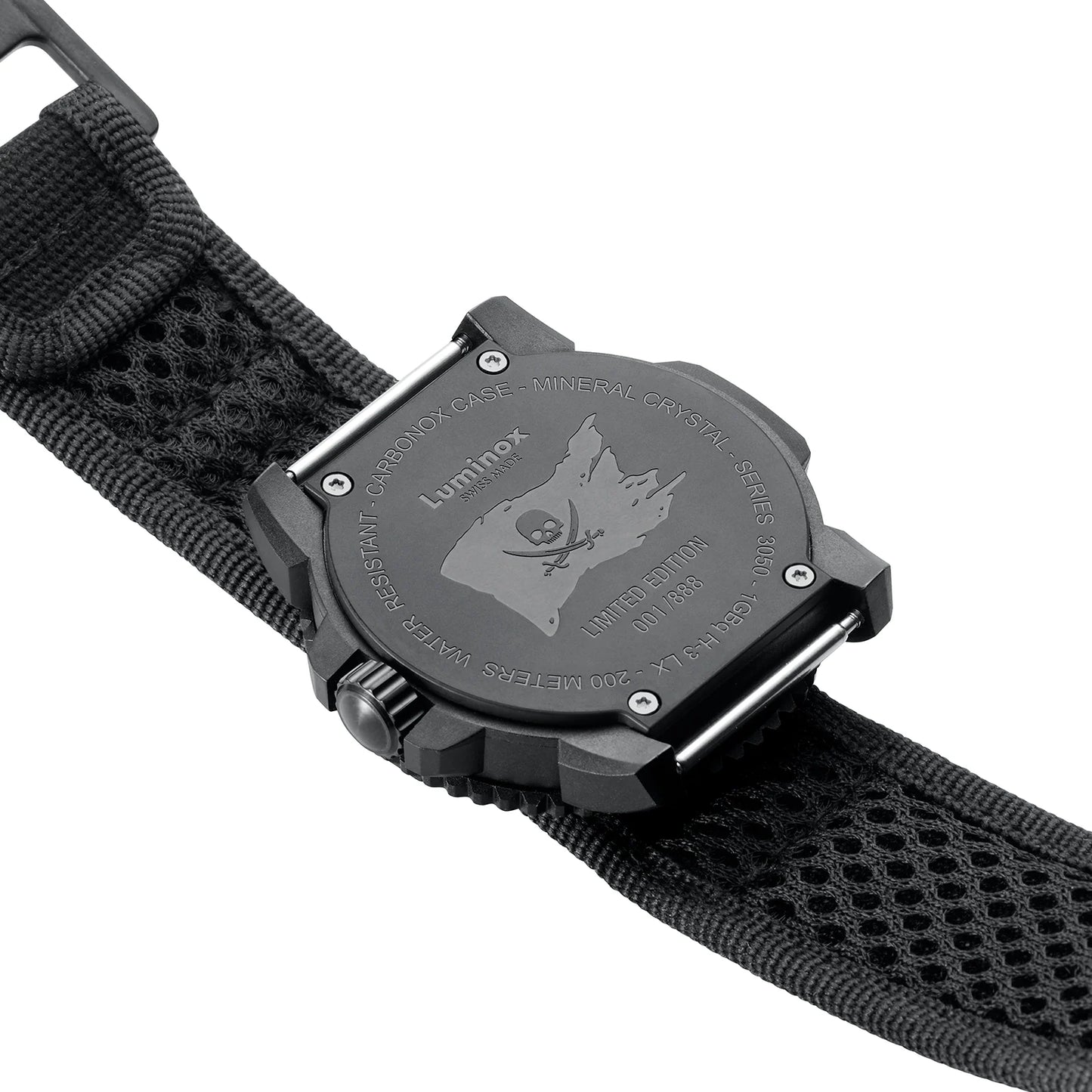 Luminox Navy SEAL Pirate Watch Limited Edition Quartz CARBONOX Black Velcro Strap XS.3051.PIR.LE