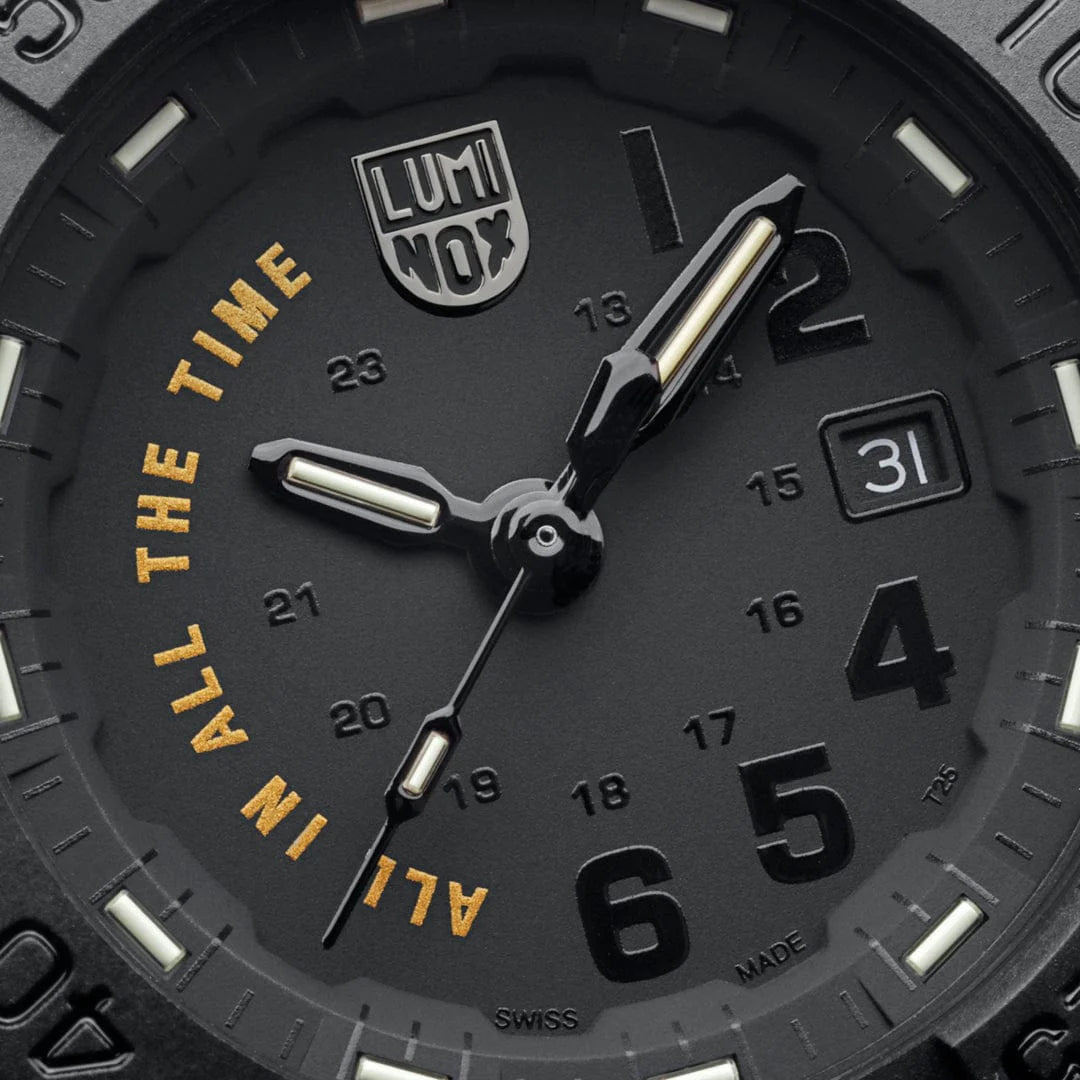 LUMINOX Navy SEAL 3500 All In All the Time Military Watch, 45mm XS.3501.BO.AL