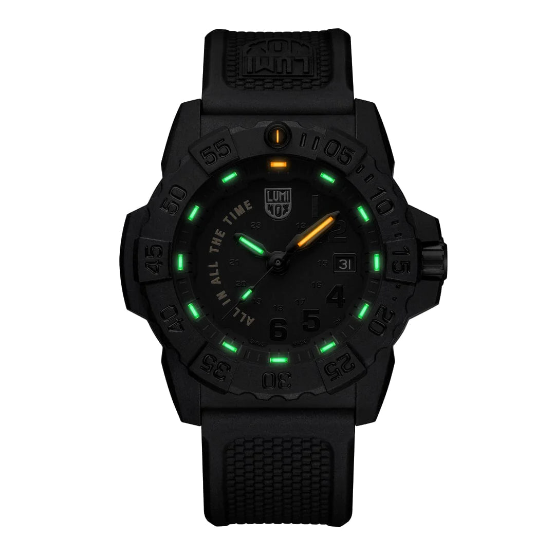 LUMINOX Navy SEAL 3500 All In All the Time Military Watch, 45mm XS.3501.BO.AL