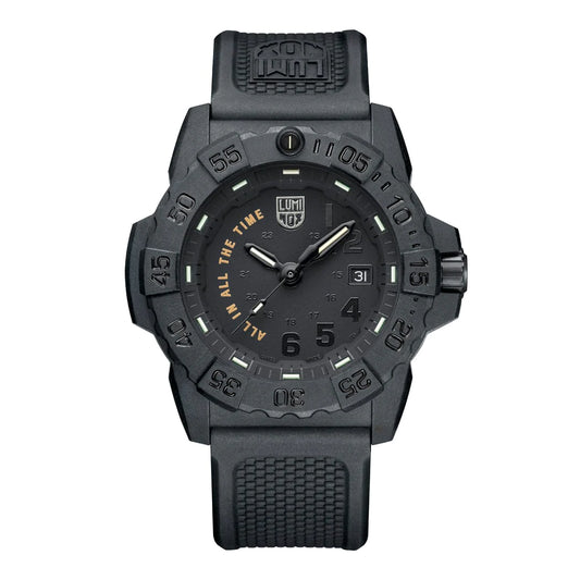 LUMINOX Navy SEAL 3500 All In All the Time Military Watch, 45mm XS.3501.BO.AL