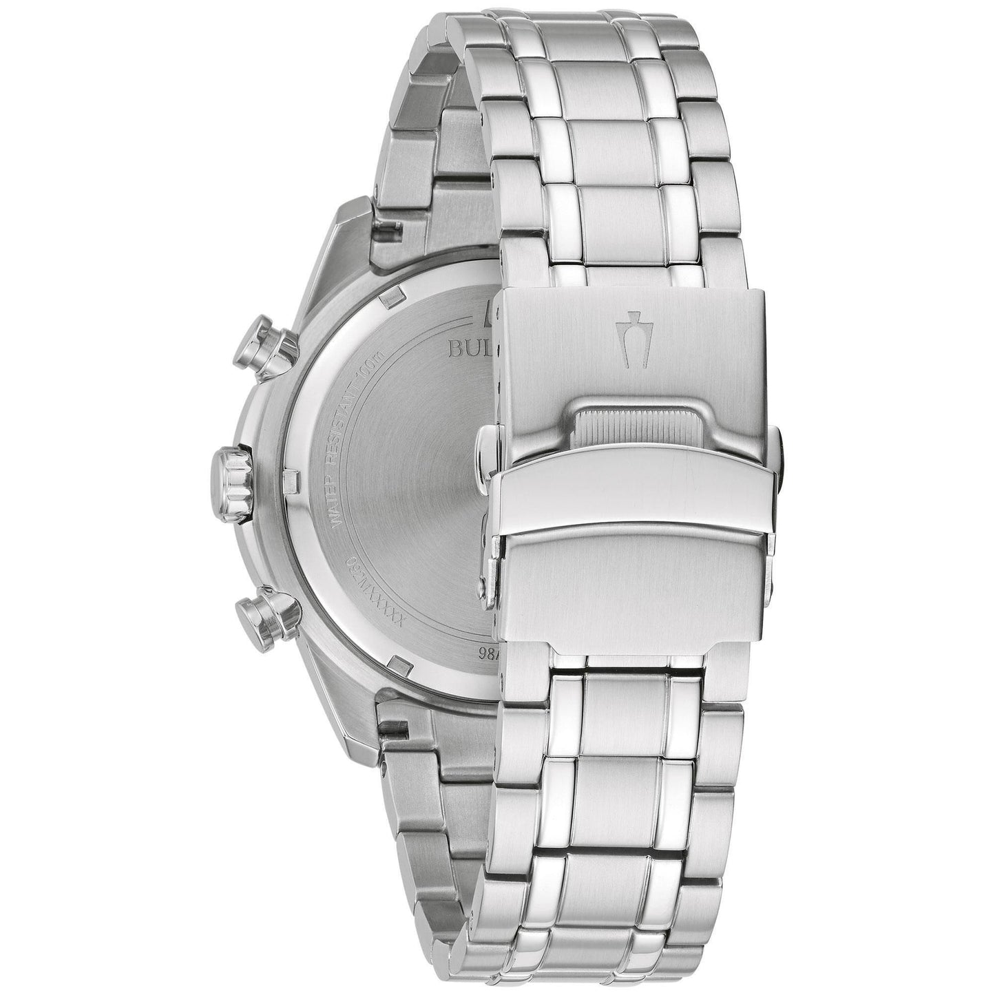 Bulova Men's Classic Sport Chronograph Black Dial Stainless Steel Bracelet 98A271