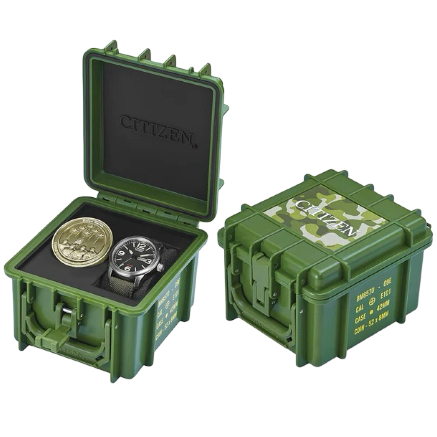 Citizen Commemorative Military Box Set Eco-Drive Charcoal Black BM8570-09E