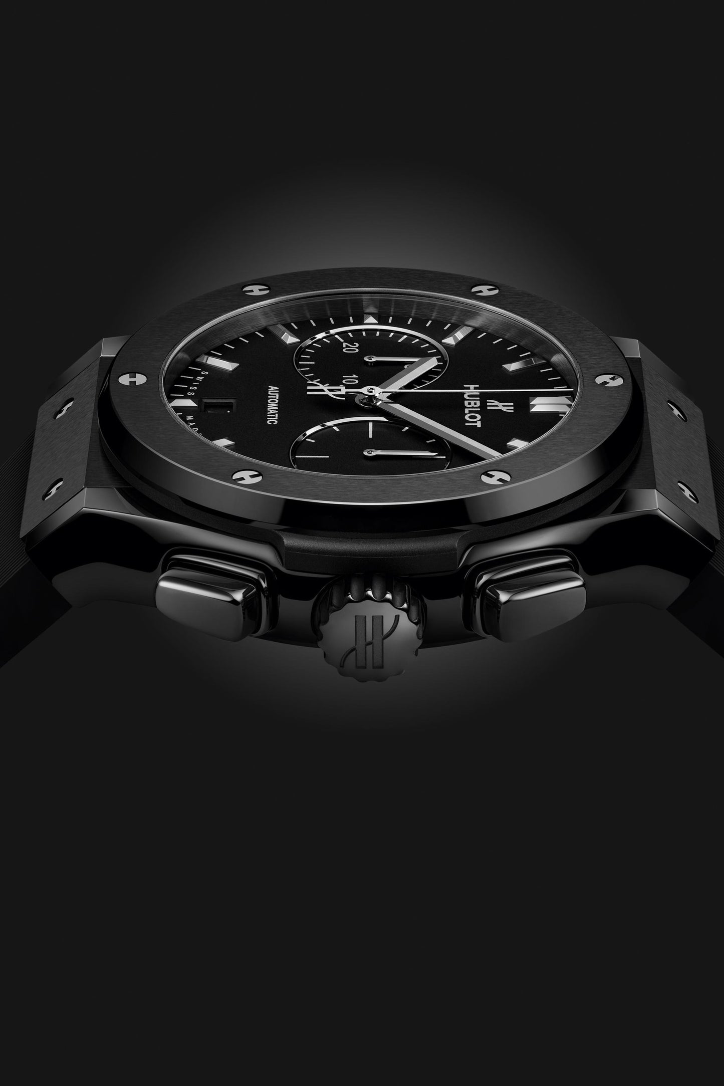 Hublot Classic Fusion Automatic Chronograph Black Magic 45mm Black Ceramic/Rubber 521.CM.1171.RX