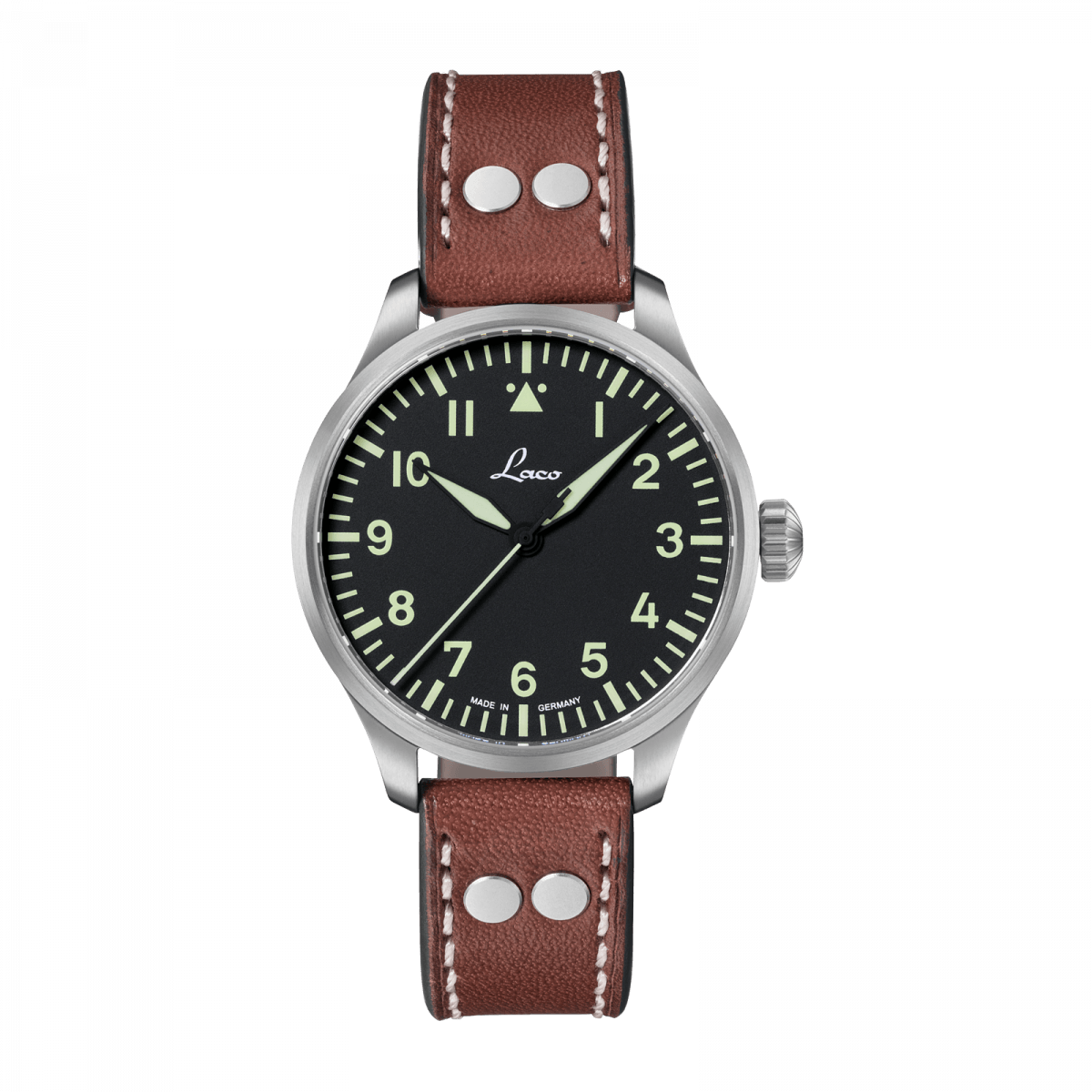 Laco Pilot Watches BASIC Augsburg 39 mm Automatic Black/Brown 861988