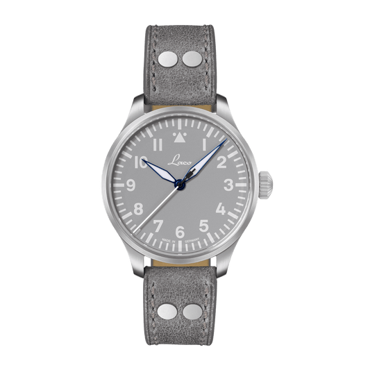 Laco Pilot Watches Basic Augsburg Grau Leather 39mm 862161