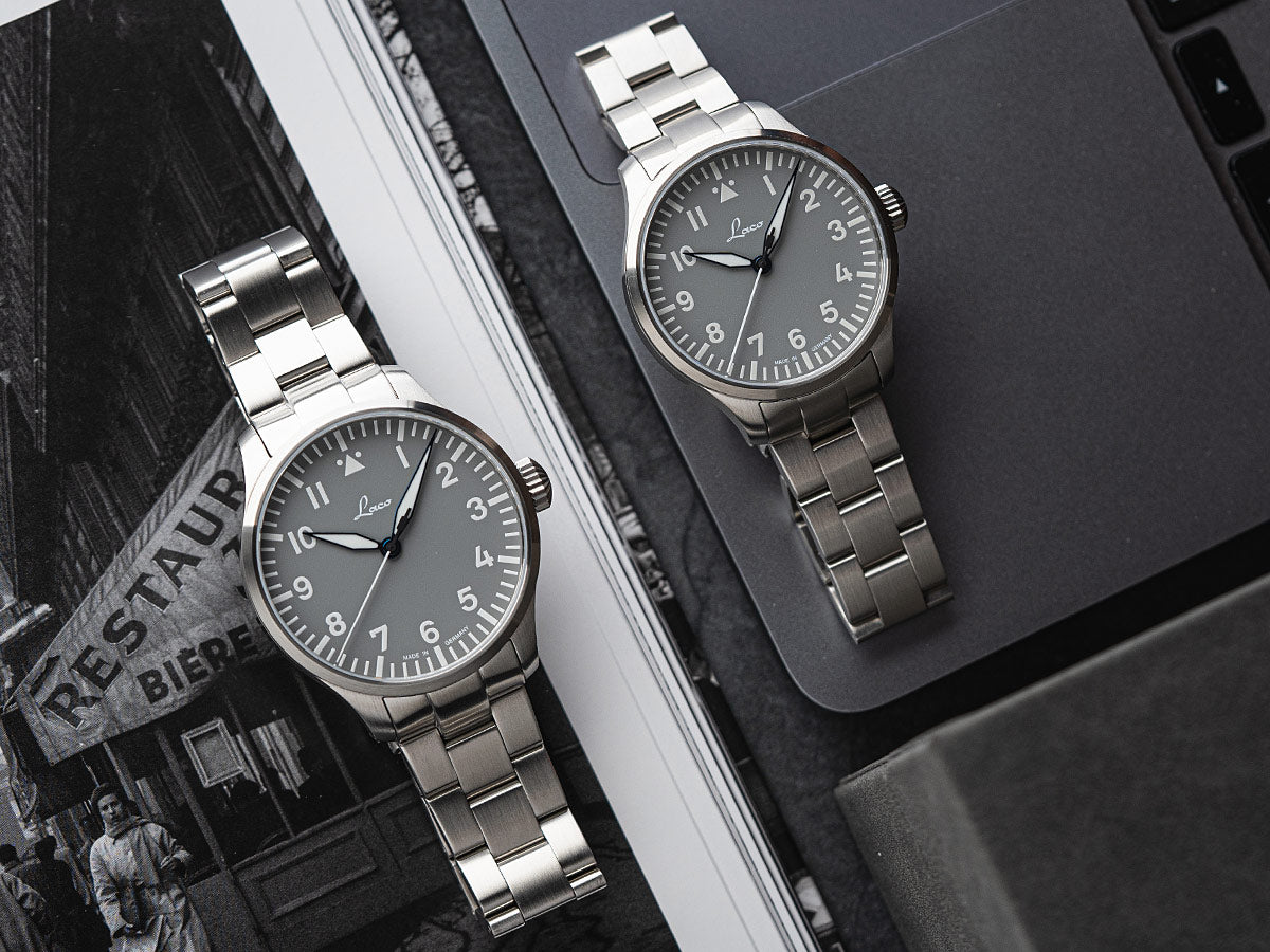 Laco Pilot Watches Basic Augsburg Grau 42 MB 862158.MB