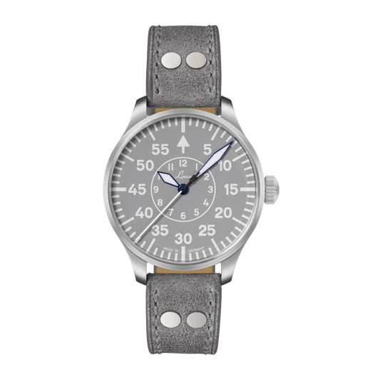Laco Pilot Watches Basic Aachen Grau 39mm Leather 862162