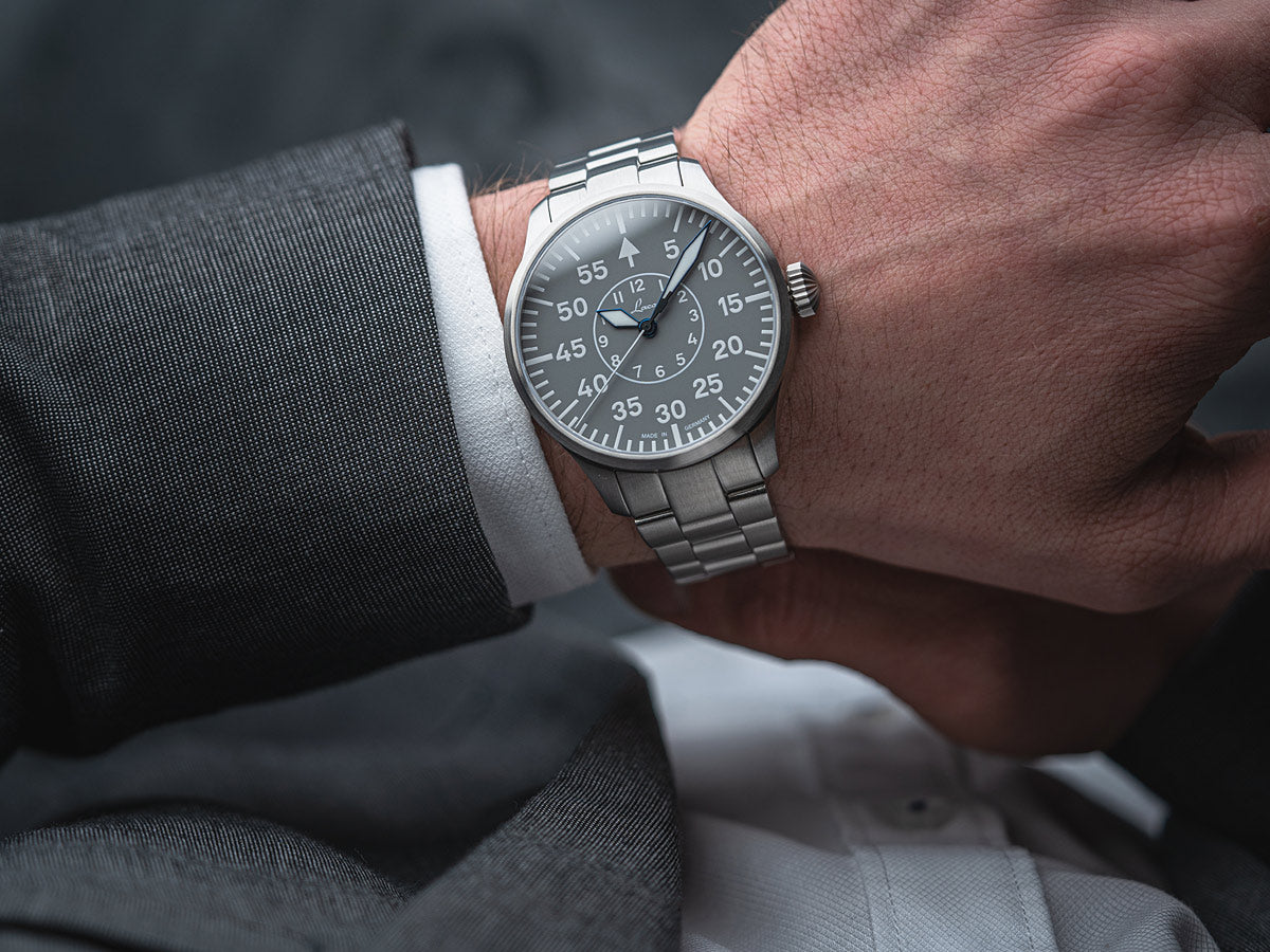 Laco Pilot Watches Basic Aachen Grau 42 MB 862159.MB