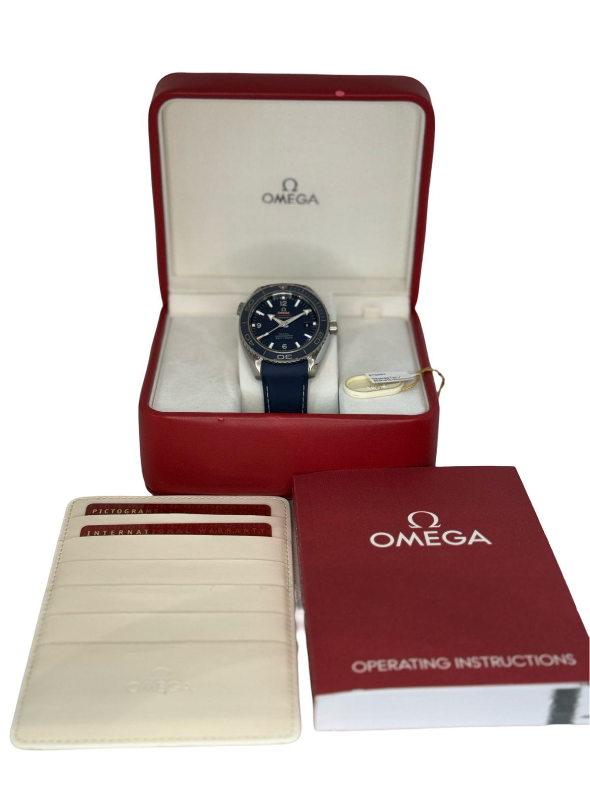 Omega Seamaster Planet Ocean 600M 45.5MM Titanium on Blue Rubber Strap 232.92.46.21.03.001