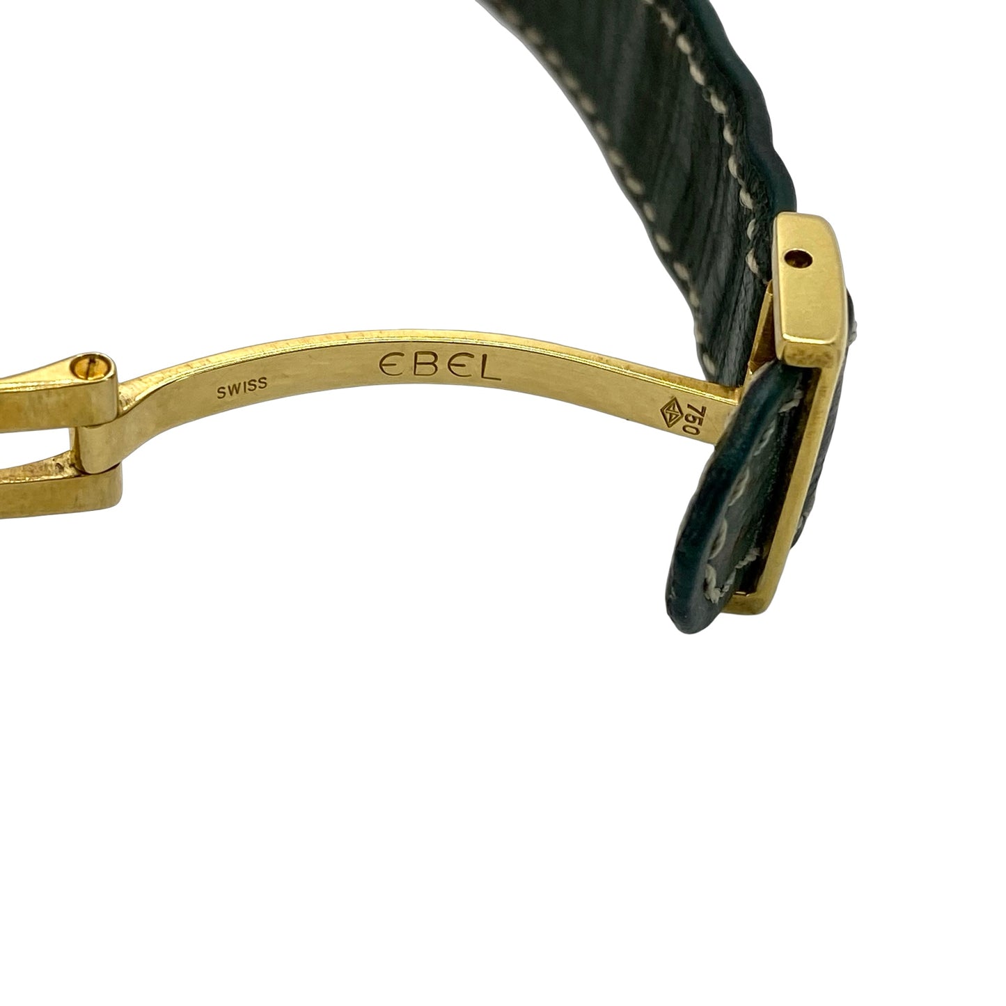 Ebel Sport Classic 1911 35mm 18K Yellow Gold Swiss Quartz Green Shark Skin Leather Ref.883903