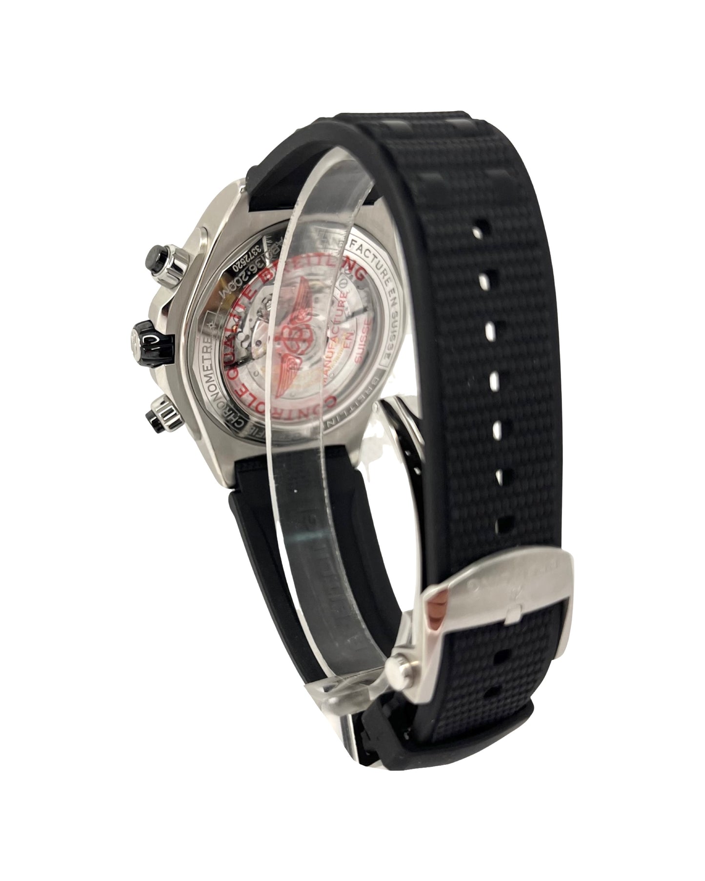 Breitling Super Chronomat B01 44mm Black Dial Rubber Strap AB0136251B1S1