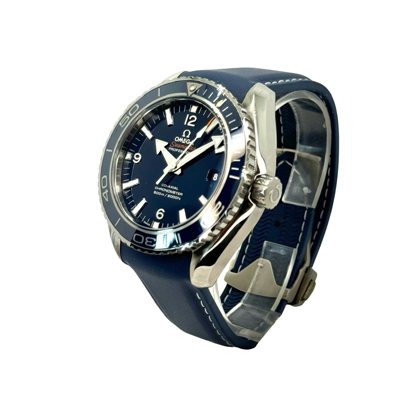 Omega Seamaster Planet Ocean 600M 45.5MM Titanium on Blue Rubber Strap 232.92.46.21.03.001