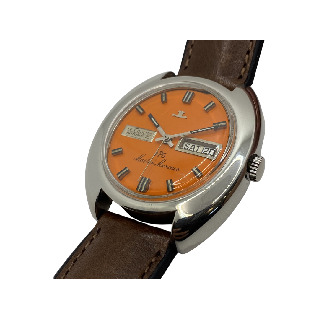 Jaeger LeCoultre Master Mariner Day Date Orange Radial Florentine Dial C9515