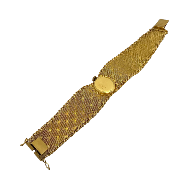 Bueche Girod 18K Yellow Gold Manual Wind Watch Mesh Bracelet