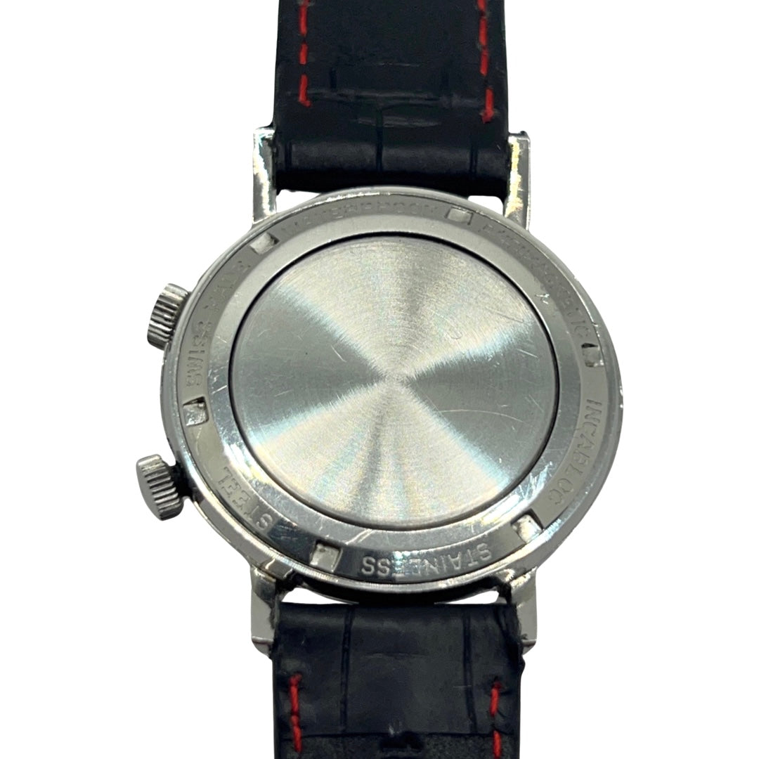 Vulcain Cricket Alarm Anti Magnetic Incabloc Stainless Steel 34mm