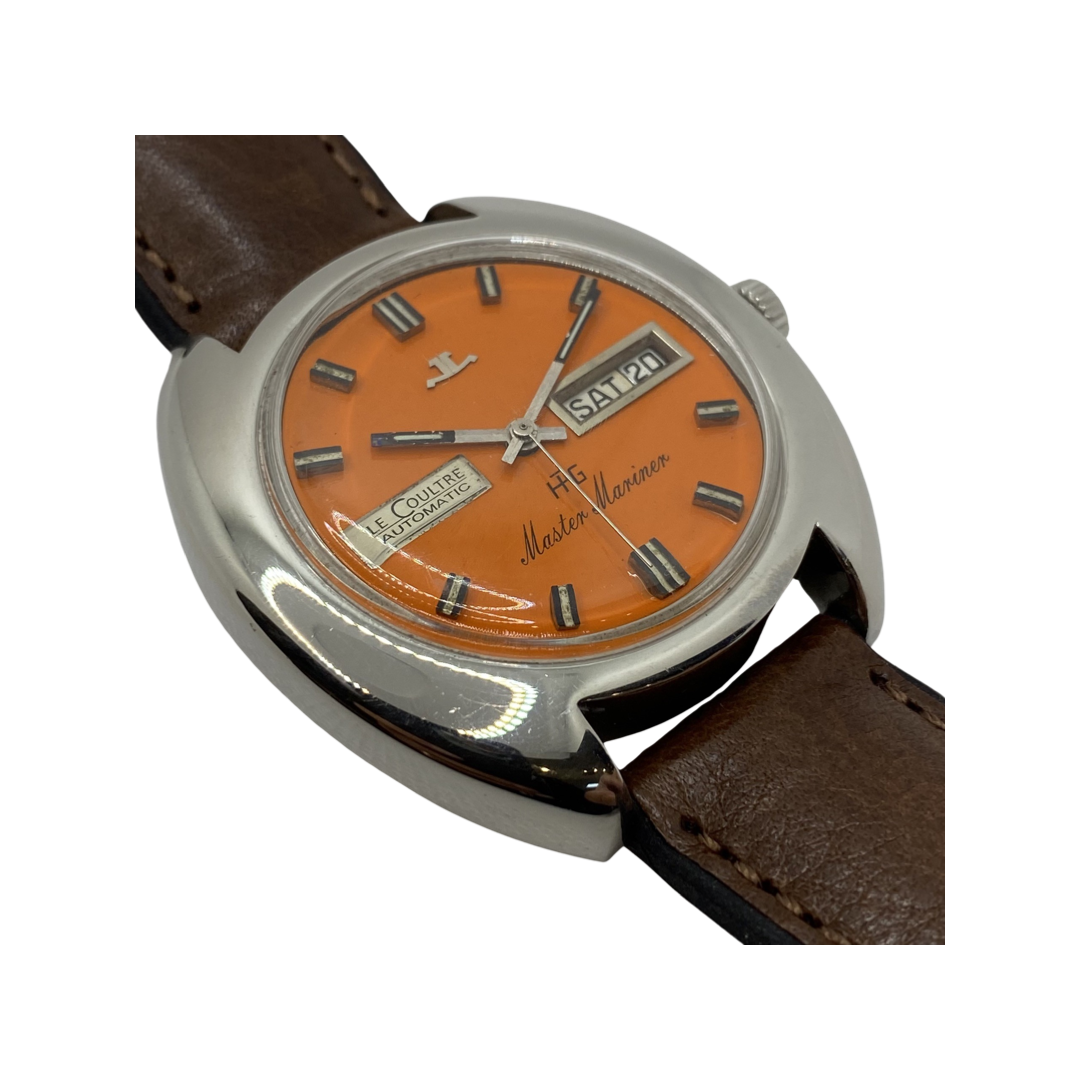 Jaeger LeCoultre Master Mariner Day Date Orange Radial Florentine Dial C9515