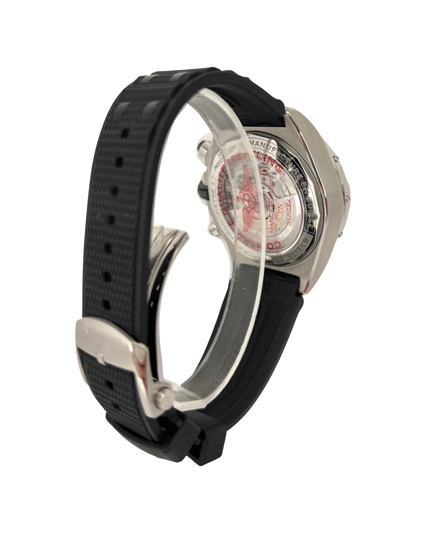 Breitling Super Chronomat B01 44mm Black Dial Rubber Strap AB0136251B1S1