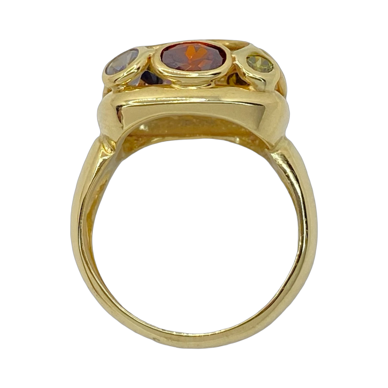14K Yellow Gold Happy Gems Ring